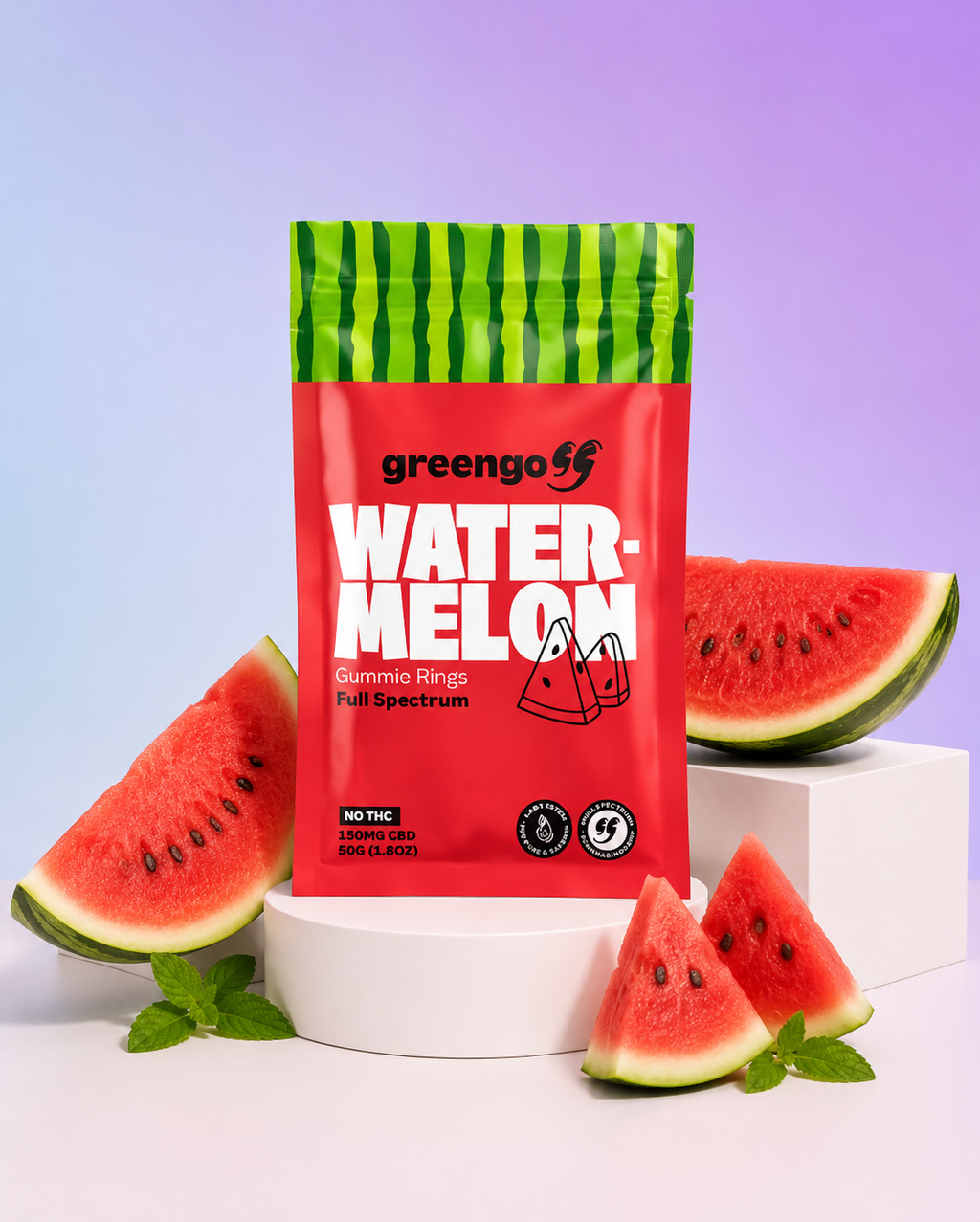 Greengo | Gomitas CBD 30 mg/pza + Melatonina | 5 piezas